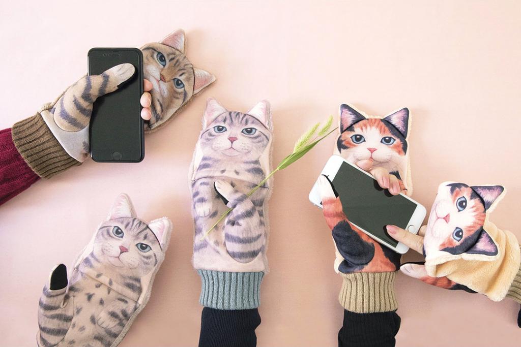 貓奴 ? 幸福！日本可愛雜物「貓手套」幫你保暖