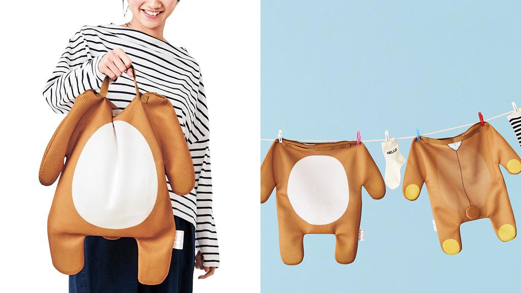 日本雜貨品牌推出超萌鬆弛熊洗衣袋