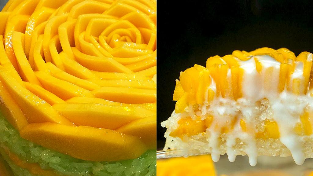 曼谷網上人氣芒果糯米飯蛋糕