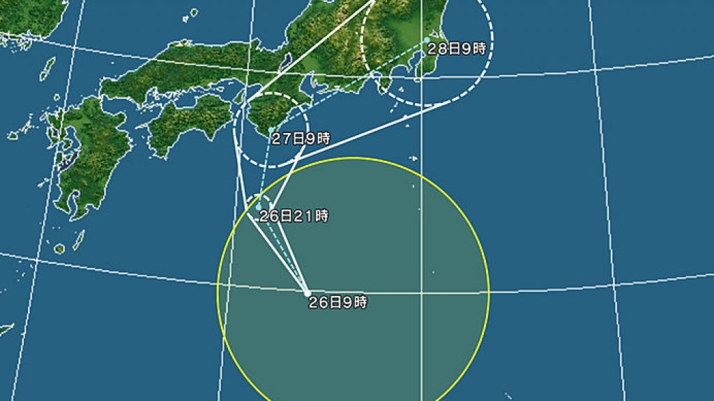 颱風「百合」周末或登陸日本