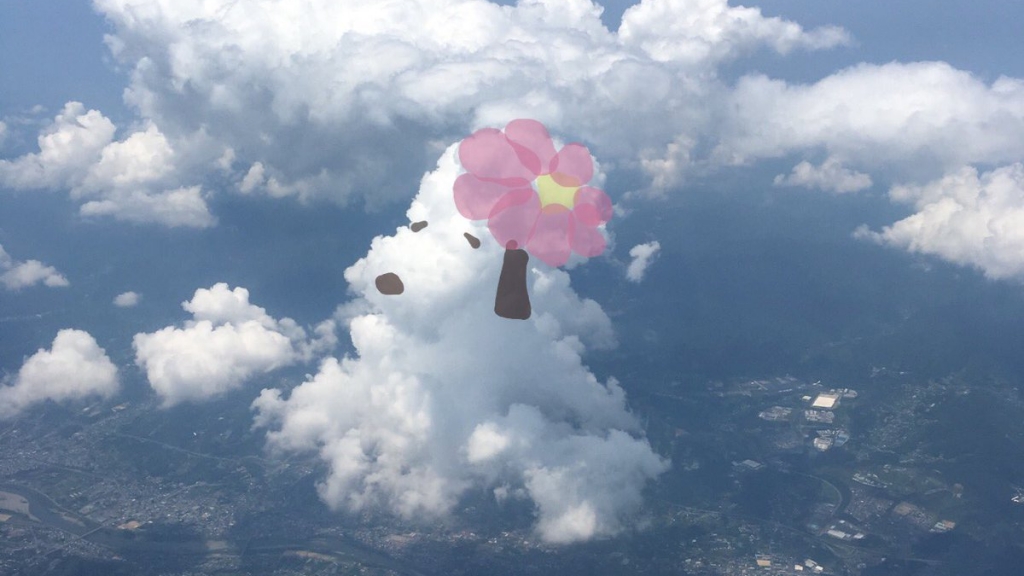 日本旅客坐飛機無聊即興畫畫