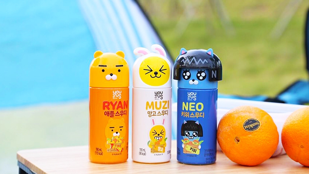 韓國便利店推KAKAO造型果汁