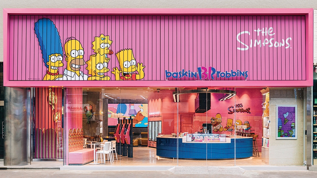 韓國雪糕店聯乘Simpsons概念店