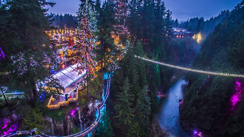 溫哥華吊橋公園聖誕點燈