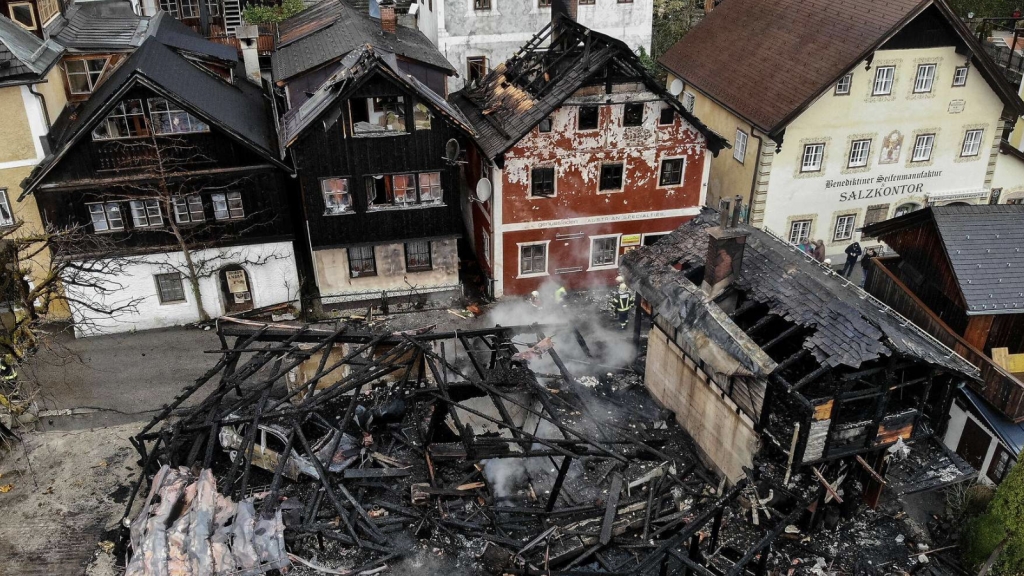 奧地利最美小鎮Hallstatt發生火災