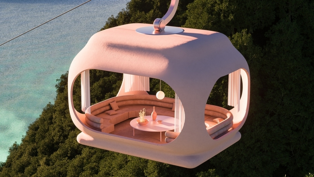澳洲3D設計夢幻粉紅渡假村