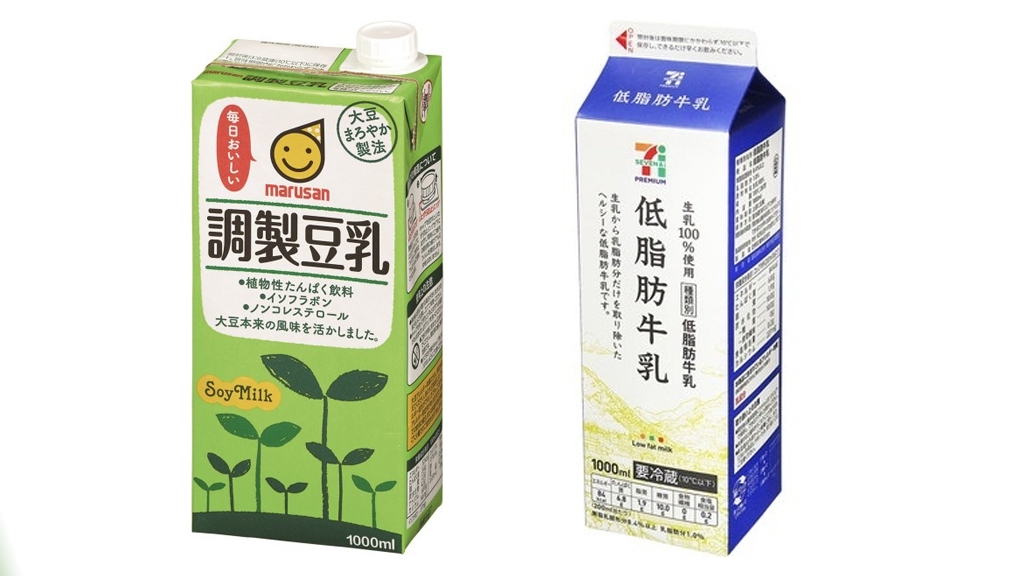 日本牛奶/豆乳不為人知包裝設計