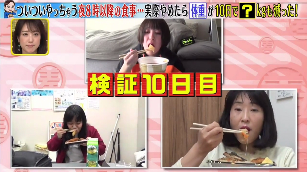 日本節目實測每晚8點後不進食