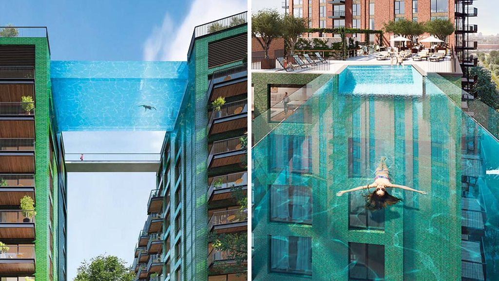 全球首個透明空中泳池Sky Pool倫敦開幕
