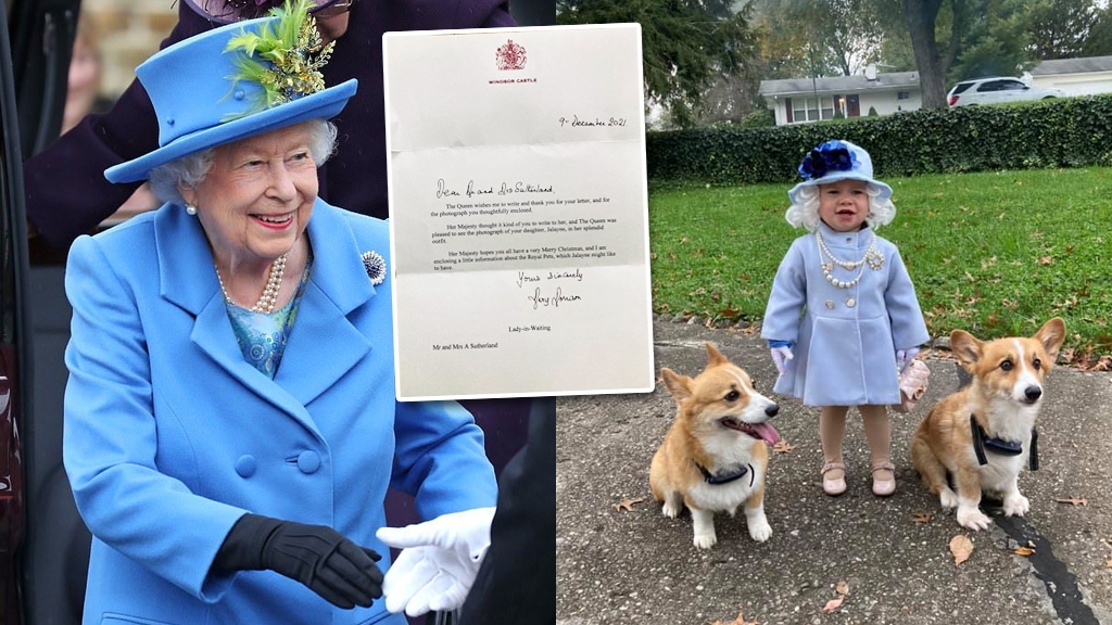 美國1歲女童萌扮英女王