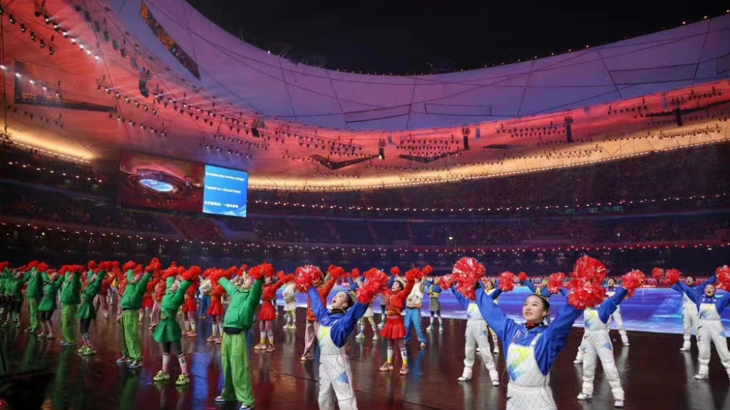 北京冬奧開幕式結合實時影像加真人演出