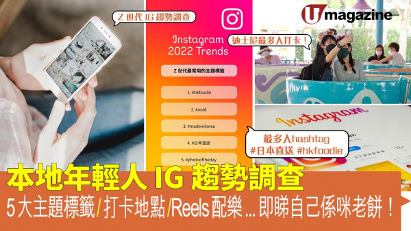 本地年輕人IG趨勢調查 5大主題標籤/打卡地點/Reels配樂...即睇自己係咪老餅！