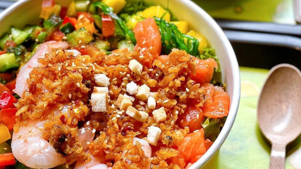 沙田美食丨清新健康！沙田石門新開足料夏威夷魚生便當店　西班牙蒜油三文魚／泡菜吞拿魚／泰式青檸蝦