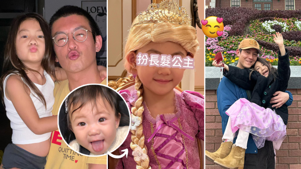 陳冠希與5歲囡囡Alaia遊迪士尼！扮長髮公主勁靚女！遺傳優良基因濃眉大眼！