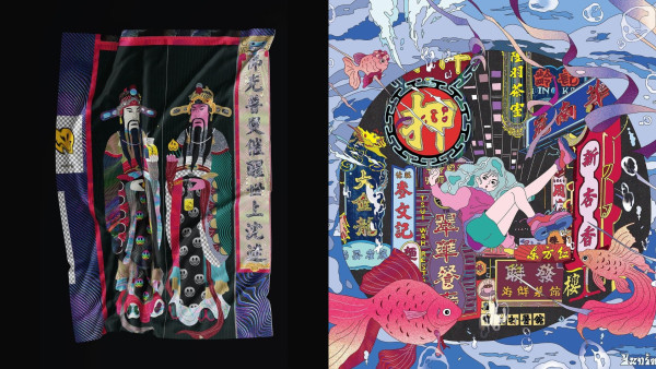 深水埗好去處丨台灣插畫家首設香港展覽！融合港台特色、玩味神明畫作/台式夜市/復古招牌
