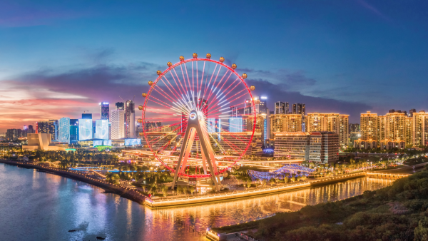 深圳歡樂港灣｜打卡勝地「歡樂港灣」海濱文化區  純白摩天輪樓高40層／太空艙設計／飽覽珠江口景色