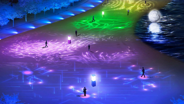 東京台場期間限定發光海灘 4大免費體驗！漫步光之路/巨型水上漂浮月亮