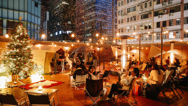 Glamping 主題燒肉店 1 月限定飄雪 + Busking  / 戶外聽歌燒棉花糖至 2am
