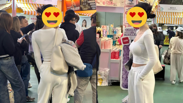 22歲TVB力捧小花行工展會被捕獲！V領上衣露身材難掩星味
