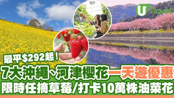 7大日本沖繩櫻花、河津櫻花一日遊優惠推介！最平$292起包導遊+專車接送+個別景點門票