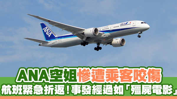 ANA空姐慘遭乘客咬傷 航班緊急折返！事發經過猶如「殭屍電影」
