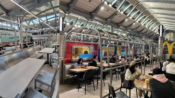 紅磡站麥當勞化身地鐵車廂主題！坐退役「烏蠅頭」列車座位食飯