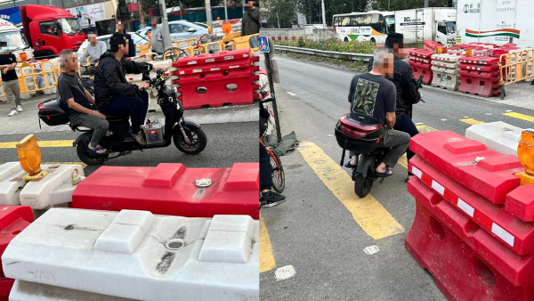 2男子馬路逆線駕駛電動單車？市民勸阻不果：呢度係香港嚟