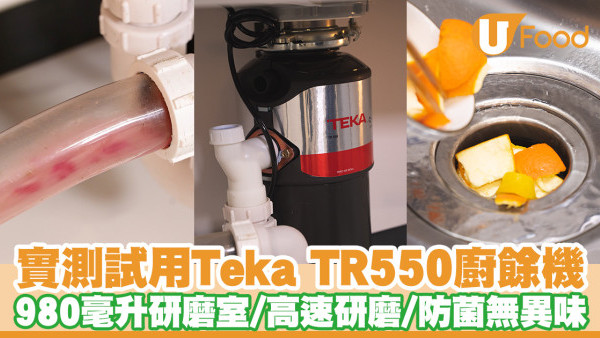 實測試用Teka TR550廚餘攪碎機　980毫升研磨室／高速研磨／防菌無異味