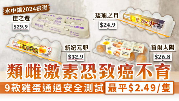 雞蛋測試2024｜水中銀實測14款雞蛋 9款雞蛋通過測試安全無毒