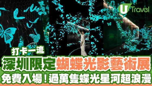 深圳期間限定蝴蝶光影藝術展  免費入場！過萬隻蝶光星河超浪漫