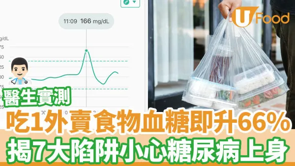 醫生實測吃1外賣食物血糖即升66%  揭7大陷阱小心糖尿病上身
