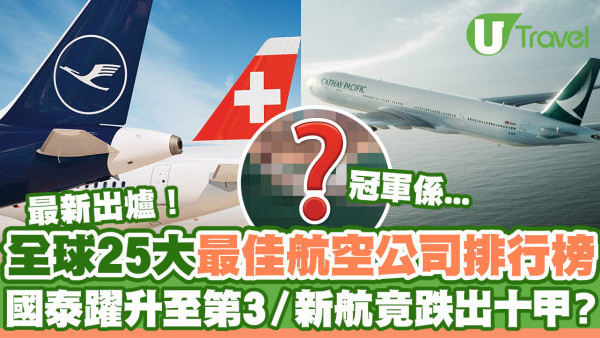 最新出爐！全球25大最佳航空公司排行榜  國泰航空躍升至第3／新航跌出十甲