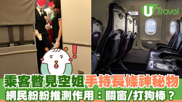 空姐手持1長條神秘物 背後作用惹網民熱議