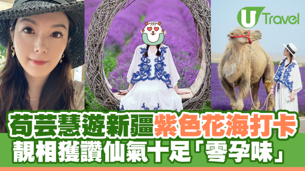 苟芸慧遊新疆紫色花海打卡 靚相獲讚仙氣十足「零孕味」