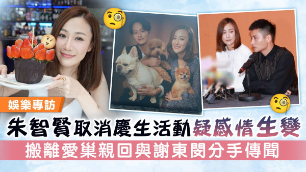 朱智賢取消慶生活動疑感情生變 搬離愛巢親回與謝東閔分手傳聞