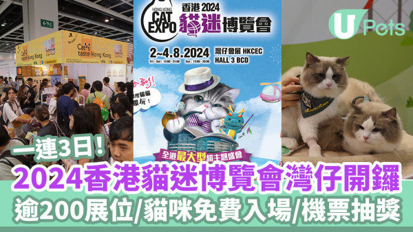 香港貓迷博覽會2024｜香港貓迷博覽會本週會展開鑼 票價$30 寵物免費入場！(附活動地點/時間/日期詳情）