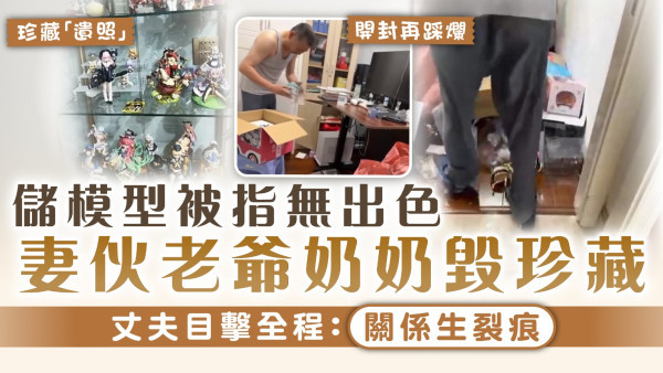 家庭關係｜儲模型被指無出色妻伙老爺奶奶毀珍藏 丈夫目擊全程：關係生裂痕