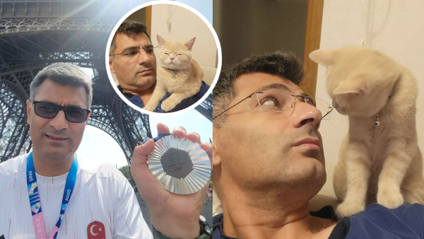 巴黎奧運｜土耳其射擊大叔私下是貓奴！對貓眼神反差充滿溫柔