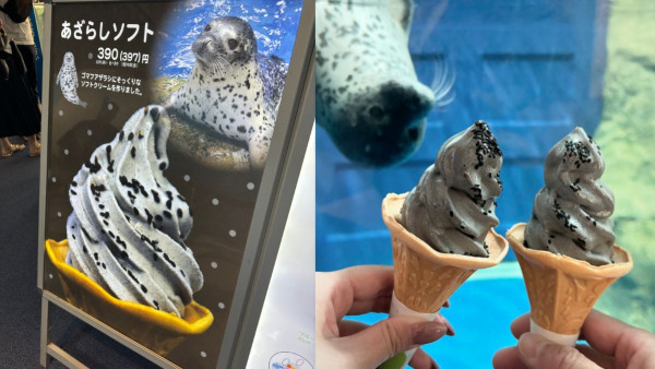 日本水族館創「海豹雪糕」 黑芝麻神還原海豹斑紋