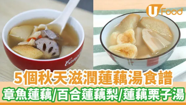 秋冬滋潤蓮藕湯食譜連功效  章魚蓮藕湯／百合蓮藕梨湯／栗子素蓮藕湯
