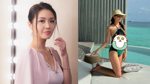 陳庭欣罕晒火辣泳衣相玩透視！洶湧胸形畢露震撼網民眼球！