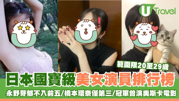 日本30歲以下「國寶級美女演員」排行榜 永野芽郁不入前五/橋本環奈僅第三/冠軍曾演奧斯卡電影