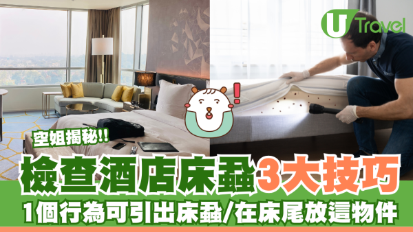 空姐分享檢查酒店床蝨3大技巧 1個行為可引出床蝨/在床尾放這物件！