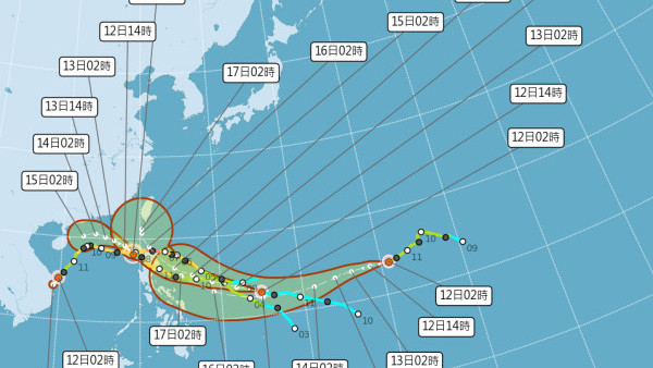 颱風天兔針眼生成！11月四颱共舞史上首次極罕見 一文睇清颱風路徑