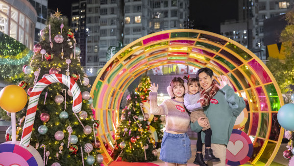 葵芳新都會廣場聖誕糖果樂園｜戶外跳彈床+5米長滑梯+聖誕美食手作市集