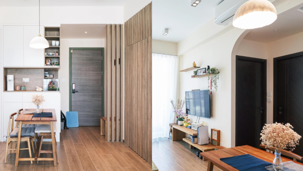 荔枝角517呎兩房單位變日式原木風！4大布局設計令空間感大增