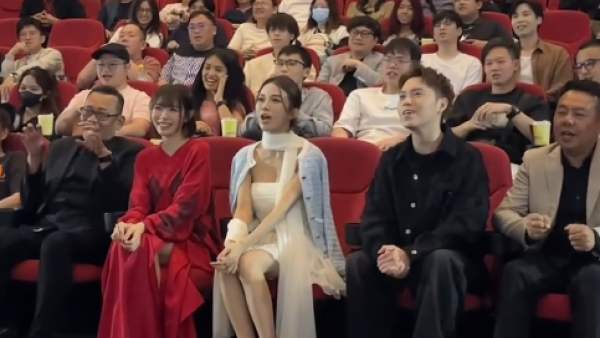 TVB性感小花低胸現身首映成焦點 搶盡密實林明禎風頭慘被比下去