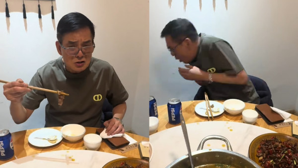 70歲李國麟北上吃「牛冀」火鍋！邊乾嘔邊讚好食 網民：搵食艱難...