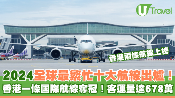 2024全球最繁忙十大航線出爐！香港一條航線奪冠！客運量達678萬