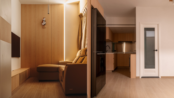 黃大仙54年樓齡兩房單位大翻新！454呎行日式無印風 兩大方法裝飾橫樑